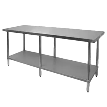 Thunder Group SLWT42484F Work Table,  73" - 84", Stainless Steel Top