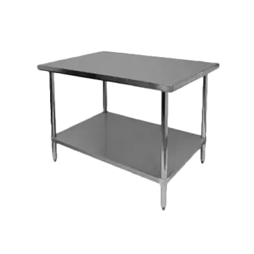 Thunder Group SLWT43036F Work Table,  36" - 38", Stainless Steel Top