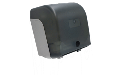 Ardous Trading Toilet Paper Dispenser, Double Roll, Mini Core, Black, Red Dot AZ9000RD