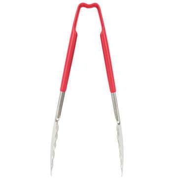 Tongs, 9-1/2", Red, Stainless Steel, Vollrath 4780940