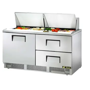 True TFP-64-24M-D-2 Refrigerated Counter, Mega Top Sandwich / Salad Un