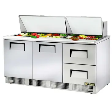 True TFP-72-30M-D-2 Refrigerated Counter, Mega Top Sandwich / Salad Un