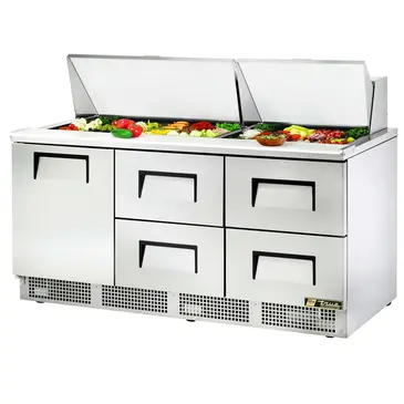 True TFP-72-30M-D-4 Refrigerated Counter, Mega Top Sandwich / Salad Un