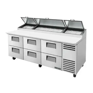 True TPP-AT2-93D-6-HC Refrigerated Counter, Pizza Prep Table