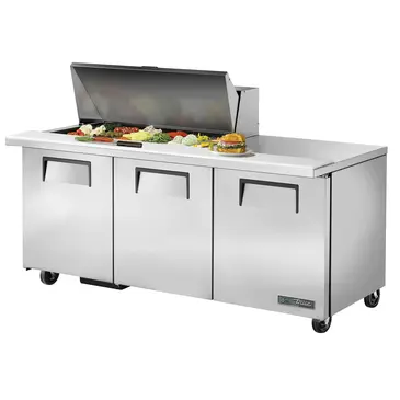 True TSSU-72-18M-B-HC Refrigerated Counter, Mega Top Sandwich / Salad Un