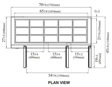 Turbo Air JBT-72-N Serving Counter, Cold Food