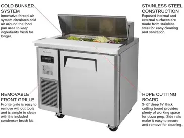 Turbo Air JST-36-N Refrigerated Counter, Sandwich / Salad Unit