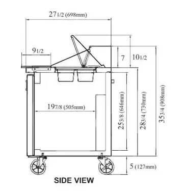 Turbo Air JST-48-N Refrigerated Counter, Sandwich / Salad Unit