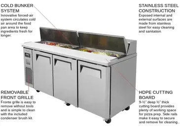 Turbo Air JST-72-N Refrigerated Counter, Sandwich / Salad Unit