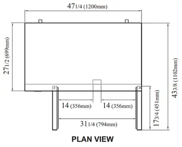 Turbo Air JUF-48-N Freezer, Undercounter, Reach-In