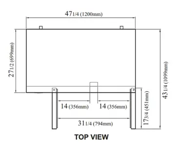 Turbo Air JUR-48-G-N Refrigerator, Undercounter, Reach-In