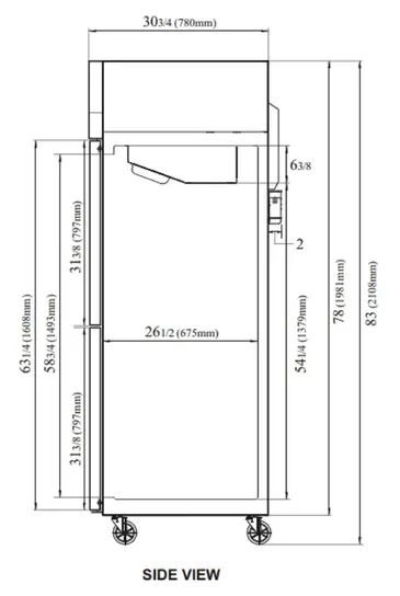 Turbo Air M3F72-6-N Freezer, Reach-in