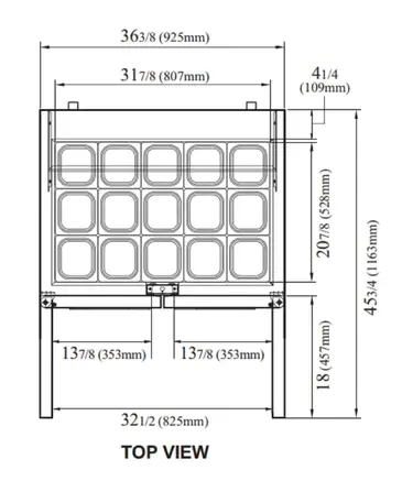 Turbo Air MST-36-15-N6 Refrigerated Counter, Mega Top Sandwich / Salad Un