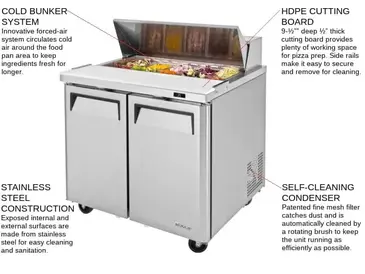 Turbo Air MST-36-N6 Refrigerated Counter, Sandwich / Salad Unit