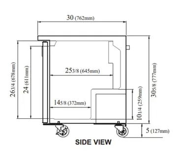 Turbo Air MUF-36-N Freezer, Undercounter, Reach-In