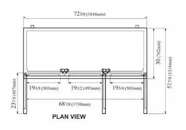 Turbo Air MUR-72-N Refrigerator, Undercounter, Reach-In