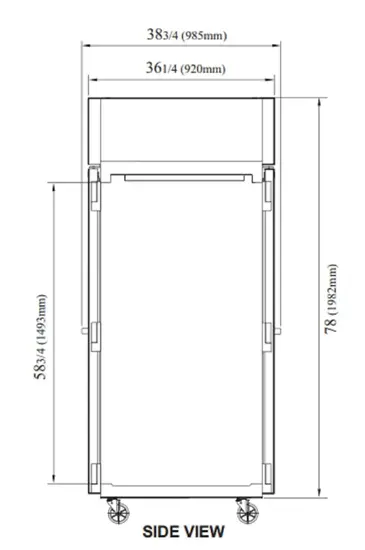 Turbo Air PRO-50R-PT-N Refrigerator, Pass-Thru