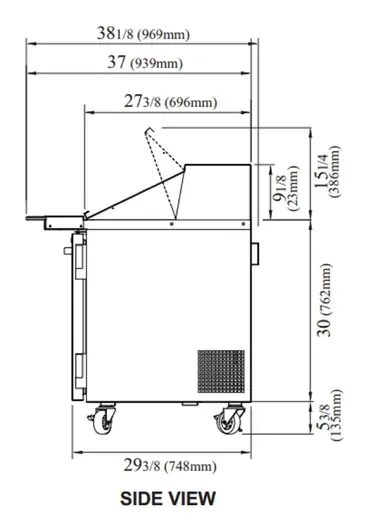 Turbo Air PST-60-24-N Refrigerated Counter, Mega Top Sandwich / Salad Un