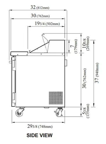 Turbo Air PST-60-N Refrigerated Counter, Sandwich / Salad Unit