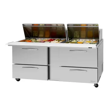 Turbo Air PST-72-30-D4-N-SL Refrigerated Counter, Mega Top Sandwich / Salad Un