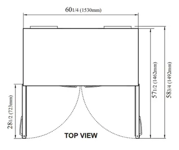 Turbo Air PUR-60-N Refrigerator, Undercounter, Reach-In