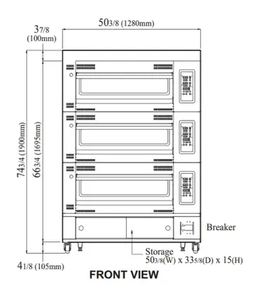 Turbo Air RBDO-23 Oven, Deck-Type, Electric