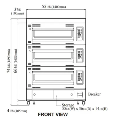 Turbo Air RBDO-23U Oven, Deck-Type, Electric