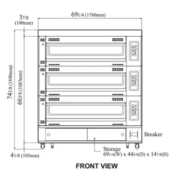 Turbo Air RBDO-43U Oven, Deck-Type, Electric