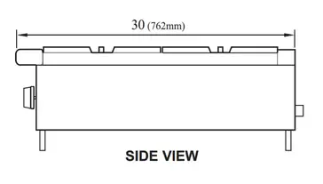 Turbo Air TAHP-36-6 Hotplate, Countertop, Gas