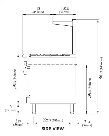 Turbo Air TAR-6 Range, 36" Restaurant, Gas