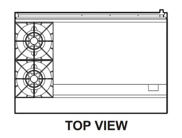 Turbo Air TARG-2B36G Range, 48" Restaurant, Gas