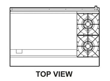 Turbo Air TARG-36G2B Range, 48" Restaurant, Gas