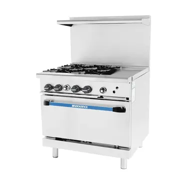 Turbo Air TARG-4B12G Range, 36" Restaurant, Gas