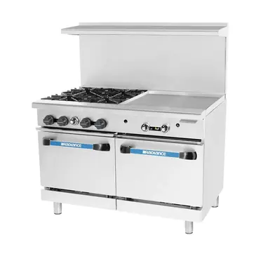 Turbo Air TARG-4B24G Range, 48" Restaurant, Gas