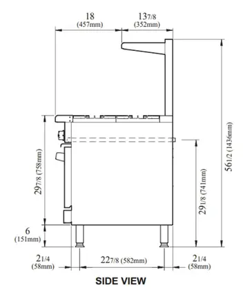 Turbo Air TARG-4B24G Range, 48" Restaurant, Gas