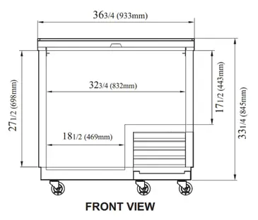 Turbo Air TBC-36SD-GF-N Glass Froster