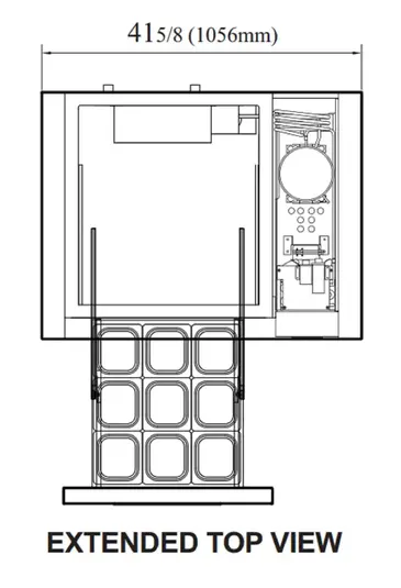 Turbo Air TCBE-36SDR-N6 Equipment Stand, Refrigerated Base