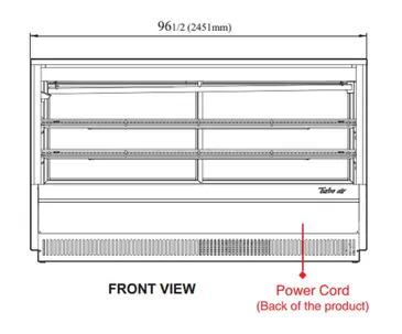 Turbo Air TCDD-96H-W(B)-N Display Case, Refrigerated Deli