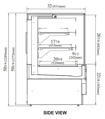 Turbo Air TCGB-48UF-W(B)-N Display Case, Refrigerated