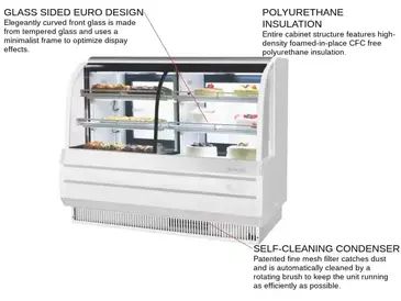 Turbo Air TCGB-60CO-W(B)-N Display Case, Refrigerated Bakery