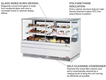 Turbo Air TCGB-72UF-CO-W(B)-N Display Case, Refrigerated