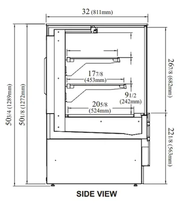 Turbo Air TCGB-72UF-W(B)-N Display Case, Refrigerated