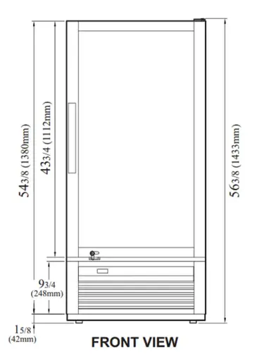 Turbo Air TGM-10SD-N6 Refrigerator, Merchandiser