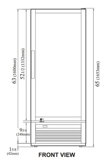 Turbo Air TGM-12SD-N6 Refrigerator, Merchandiser