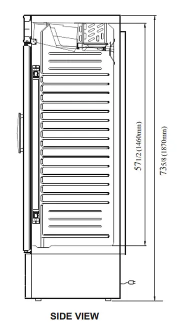 Turbo Air TGM-14RV-N6 Refrigerator, Merchandiser