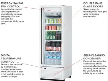 Turbo Air TGM-23SDH-N6 Refrigerator, Merchandiser