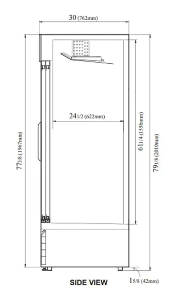 Turbo Air TGM-35R-N Refrigerator, Merchandiser