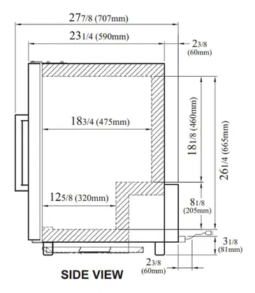 Turbo Air TGM-5SD-N6 Refrigerator, Merchandiser, Countertop