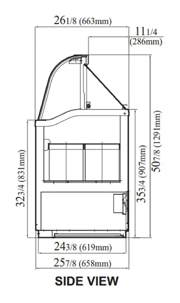 Turbo Air TIDC-70W-N Display Case, Dipping Ice Cream