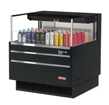 Turbo Air TOM-36L-UF-W(B)-1S-N Merchandiser, Open Refrigerated Display